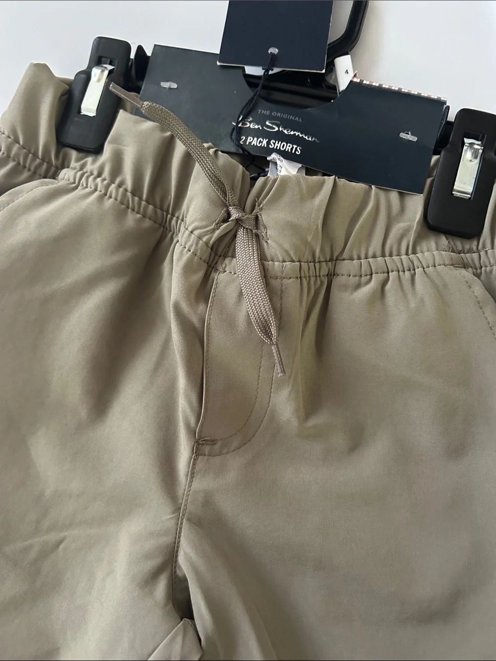Ben Sherman 2 Pack Shorts Taupe Black Toddler Boy Size 4 NWT